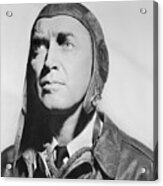 Jimmy Stewart Wearing Aviator Attire Acrylic Print