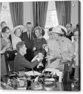 John F Kennedy Celebrating Equal Pay Law Acrylic Print