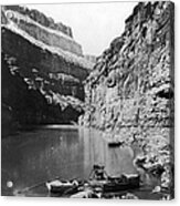 John Wesley Powells Boat In Grand Canyon Acrylic Print