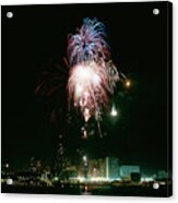 July 4th Fireworks In Detroit Acrylic Print