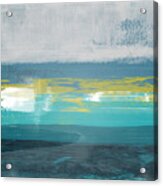 Jungle Blue Horizon Abstract Study Acrylic Print