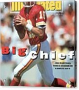 Kansas City Chiefs Qb Joe Montana... Sports Illustrated Cover Acrylic Print