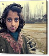 Kashmiri Girl Acrylic Print