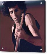 Keith Richards Of The Rolling Stones Performing On Stage Acrylic Print