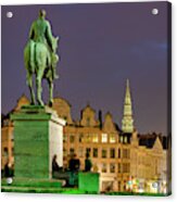 King Albert I In Mont Des Arts Acrylic Print