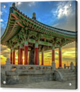 Korean Bell Of Friendship - Sunrise Acrylic Print