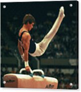 Kurt Thomas Performing On Pommel Horse Acrylic Print