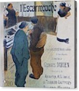 L Escarmouche, 1893 French Vintage Poster Acrylic Print
