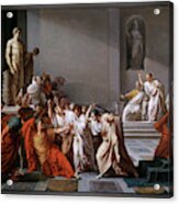 La Morte Di Cesare Or The Assassination Of Julius Caesar By Vincenzo Camuccini Acrylic Print