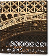 Lace-like Detail Of Steel Eiffel Tower Acrylic Print