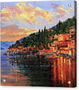 Lake Como Sunset Acrylic Print