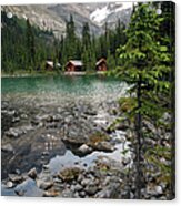 Lake Ohara, Cabins Acrylic Print