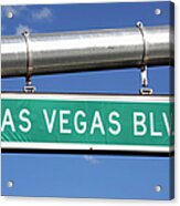Las Vegas Boulevard Street Sign - The Acrylic Print