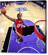 Lebron James Goes For A Dunk Acrylic Print