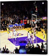 Lebron James Shoots The Ball To Break The All-time Scoring Record Acrylic Print