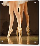 Legs Of Ballerinas - Balet Background Acrylic Print