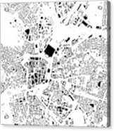 Leipzig Building Map Acrylic Print