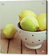 Lemons In Bowl Acrylic Print