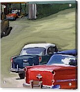 ''let's Rock And Roll At The Beach Diner '' Acrylic Print