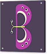 Letter B - Animal Alphabet - Butterfly Monogram Acrylic Print