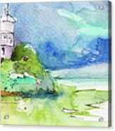 Lighthouse On Coastline Acrylic Print