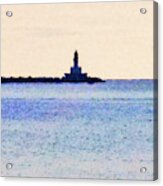 Lighthouse On Lake Acrylic Print