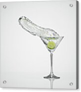 Lime Splash Martini Acrylic Print