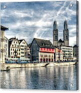 Limmat Riverfront Acrylic Print