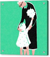 Little Girl With Grandma Acrylic Print