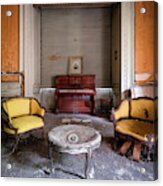 Living Room In Decay With Piano Acrylic Print