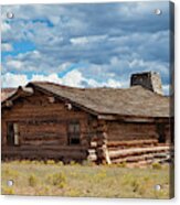 Log Cabin At Ghost Ranch, Abiquiu Nm Acrylic Print