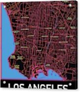 Los Angeles City Map Acrylic Print
