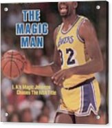 Los Angeles Lakers Magic Johnson, 1985 Nba Western Sports Illustrated Cover Acrylic Print