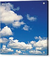 Low Angle View Of Cumulus Clouds In The Acrylic Print