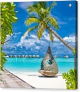 Luxury Tropical Beach Background Acrylic Print