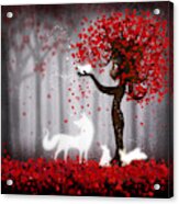 Magical Heart Tree Forest For Spirit Animals Acrylic Print