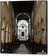 Main Nave Of The Cathedral Of Syracuse Acrylic Print
