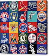Major League Baseball Background Logo Teams Acrylic Print