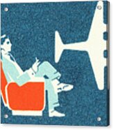 Man On Airplane Acrylic Print