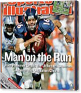 Man On The Run Jake Plummer Leads The Unbeaten Broncos Sports Illustrated Cover Acrylic Print
