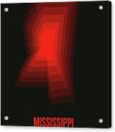 Map Of Mississippi 4 Acrylic Print
