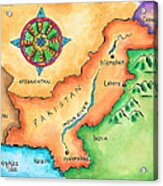 Map Of Pakistan Acrylic Print
