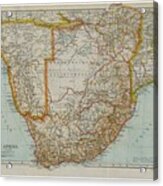 Map Of South Southern Africa Acrylic Print