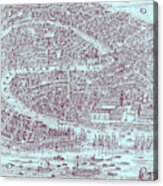 Map Of Venice 1640 Acrylic Print