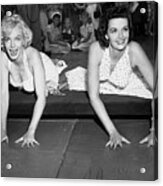 Marilyn Monroe And Jane Russell Acrylic Print