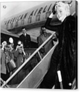 Marilyn Monroe Boards Airplane Acrylic Print