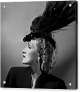 Marlene Dietrich In Feathers Acrylic Print