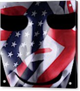Mask With Gb And Usa Flags Overlaid Acrylic Print