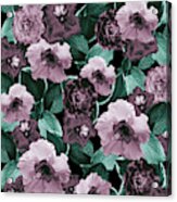 Mauve Floral Garden Glamor #2 #floral #decor #art Acrylic Print