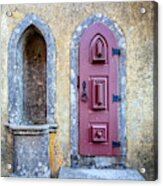 Medieval Red Door Acrylic Print